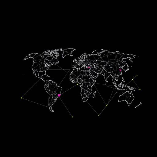 A graphic representing global supply chains.